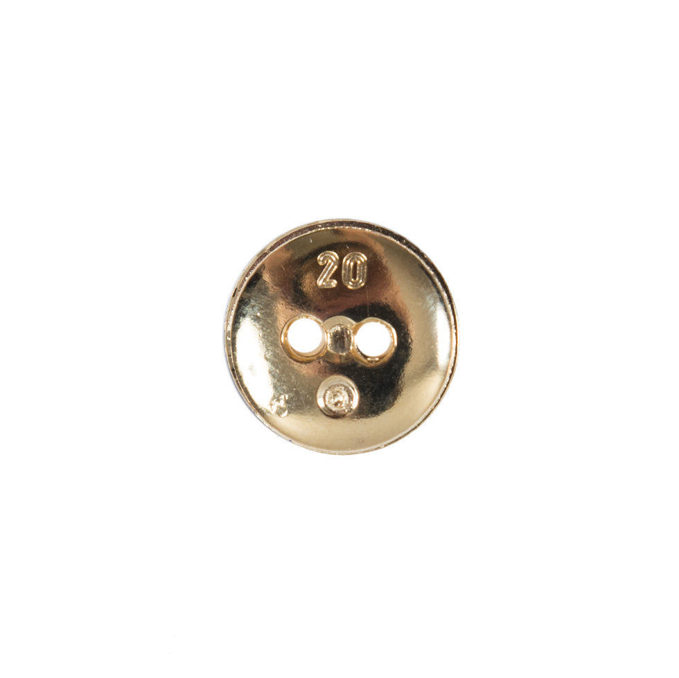Gold Beveled Plastic Button - 20L/12.5mm Detail Gold Beveled Plastic Button - 20L/12.5mm Detail