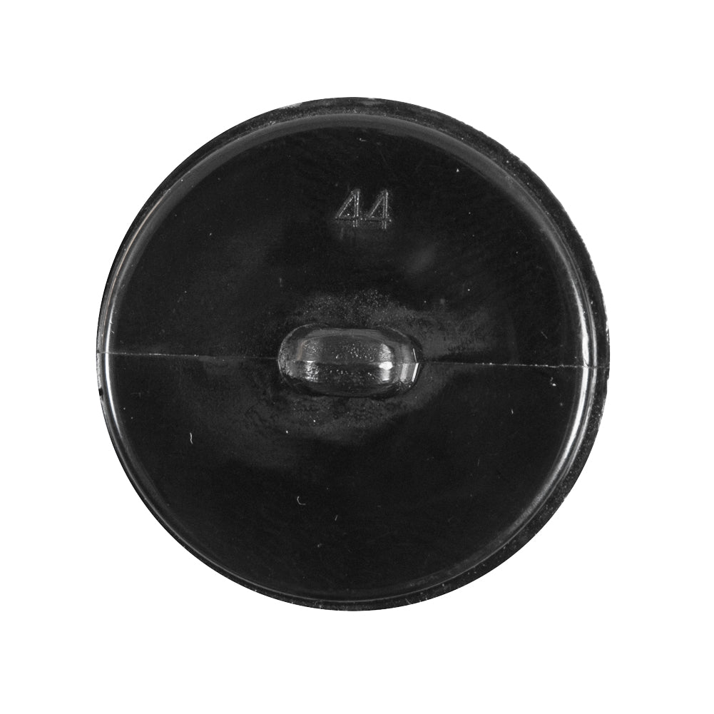 Black Floral Gem Molded Plastic Shank Back Button - 44L/28mm Detail Black Floral Gem Molded Plastic Shank Back Button - 44L/28mm Detail