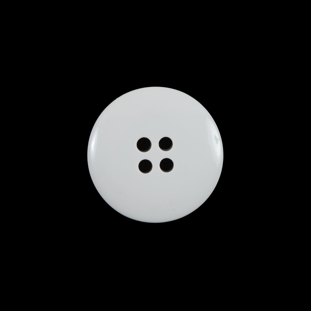 White 4-Holed Plastic Button - 32L/20mm Detail White 4-Holed Plastic Button - 32L/20mm Detail