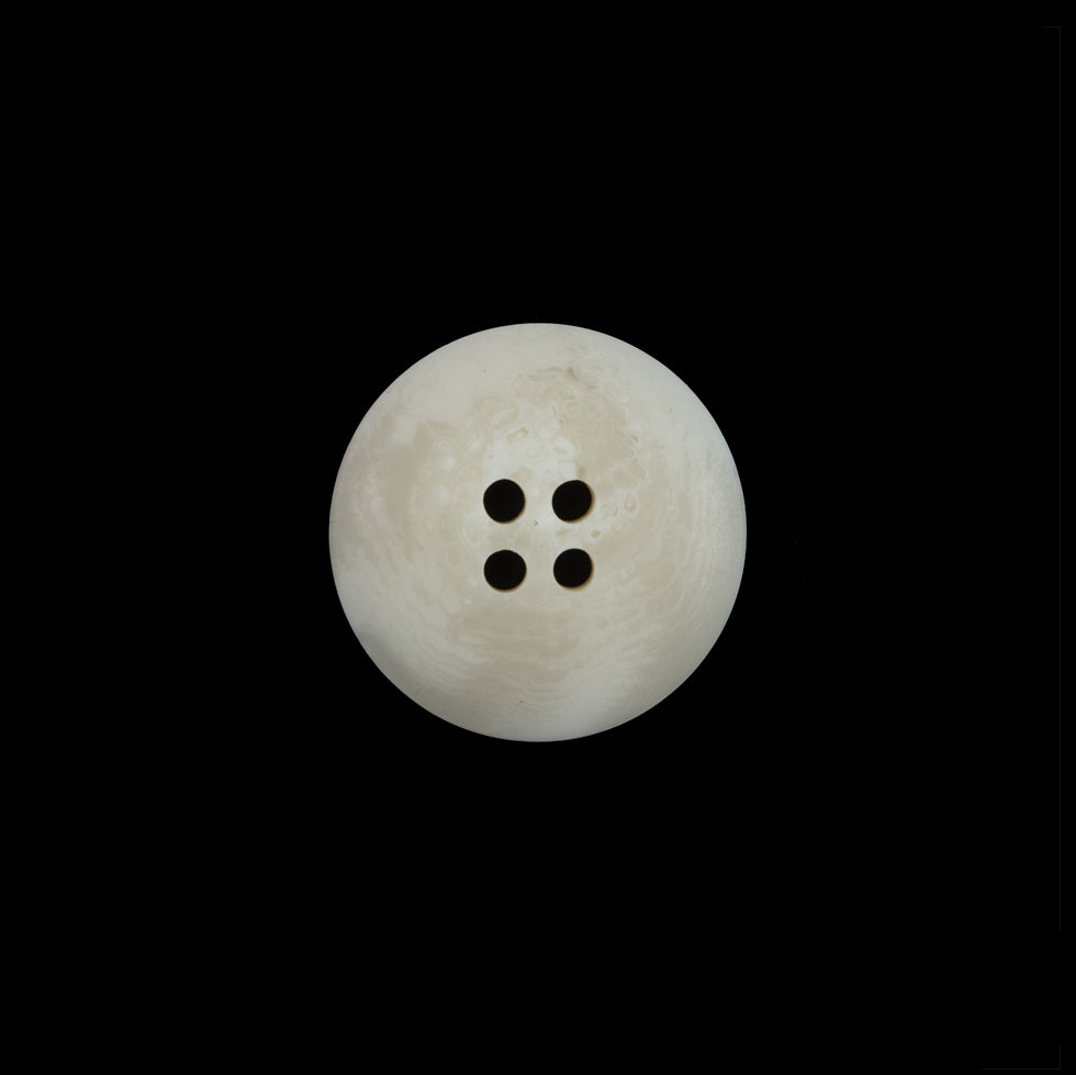 Ivory and Beige Swirl 4-Hole Plastic Button - 24L/15mm Detail Ivory and Beige Swirl 4-Hole Plastic Button - 24L/15mm Detail