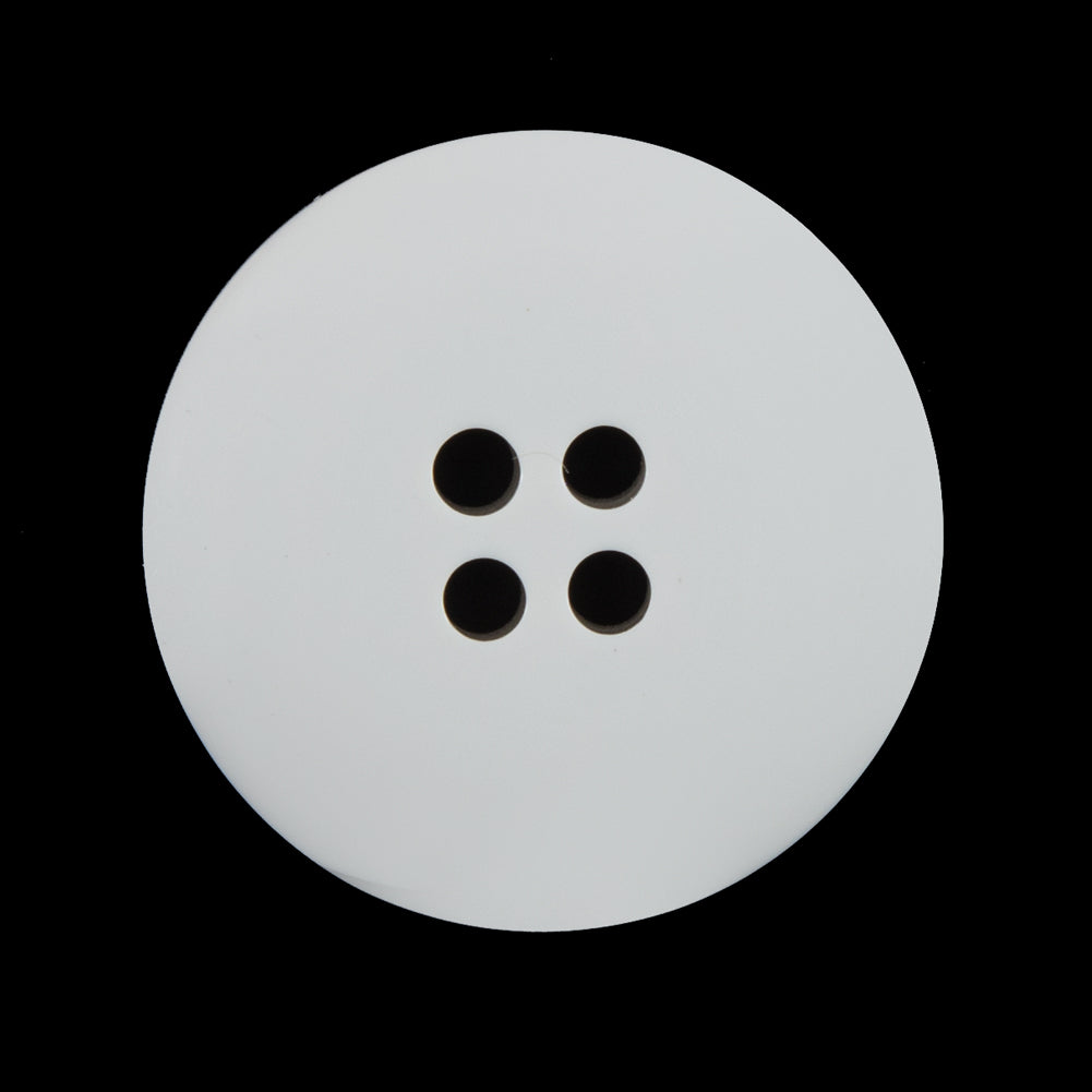Off White Plastic Button - 44L/28mm Detail Off White Plastic Button - 44L/28mm Detail