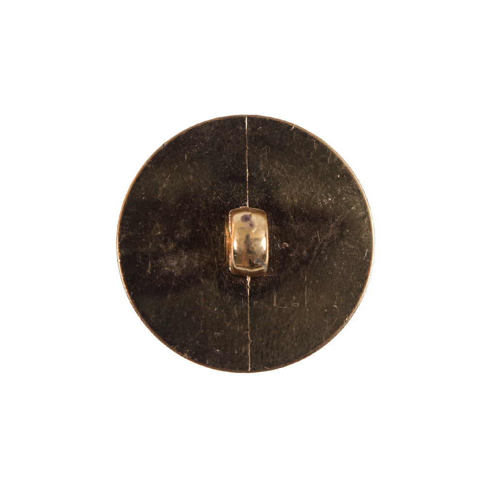 Ivory Pearlized & Gold Rim Plastic Button - 36L/23mm Detail Ivory Pearlized & Gold Rim Plastic Button - 36L/23mm Detail