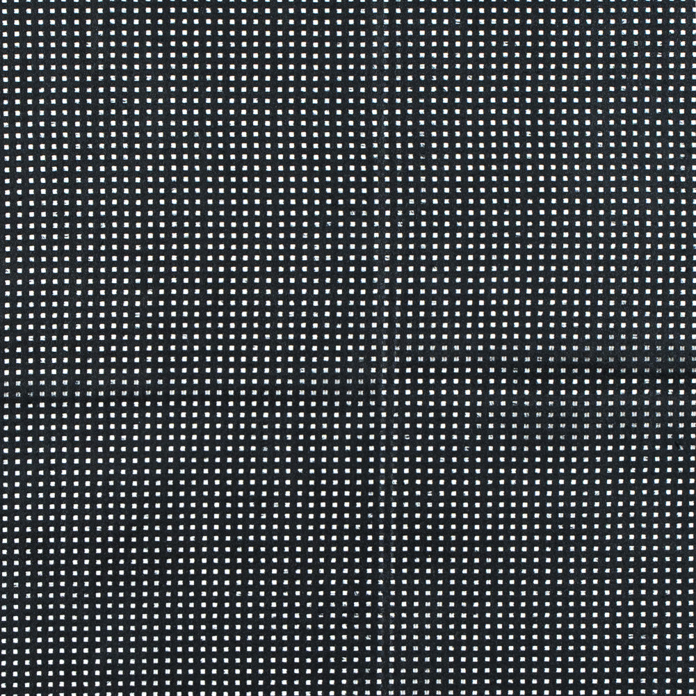 Jay Godfrey Black Perforated Stretch Faux Leather with Faux Suede Backing Jay Godfrey Black Perforated Stretch Faux Leather with Faux Suede Backing