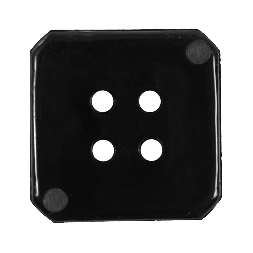 Black Square Bevel Cut Button - 48L/30.5mm Detail