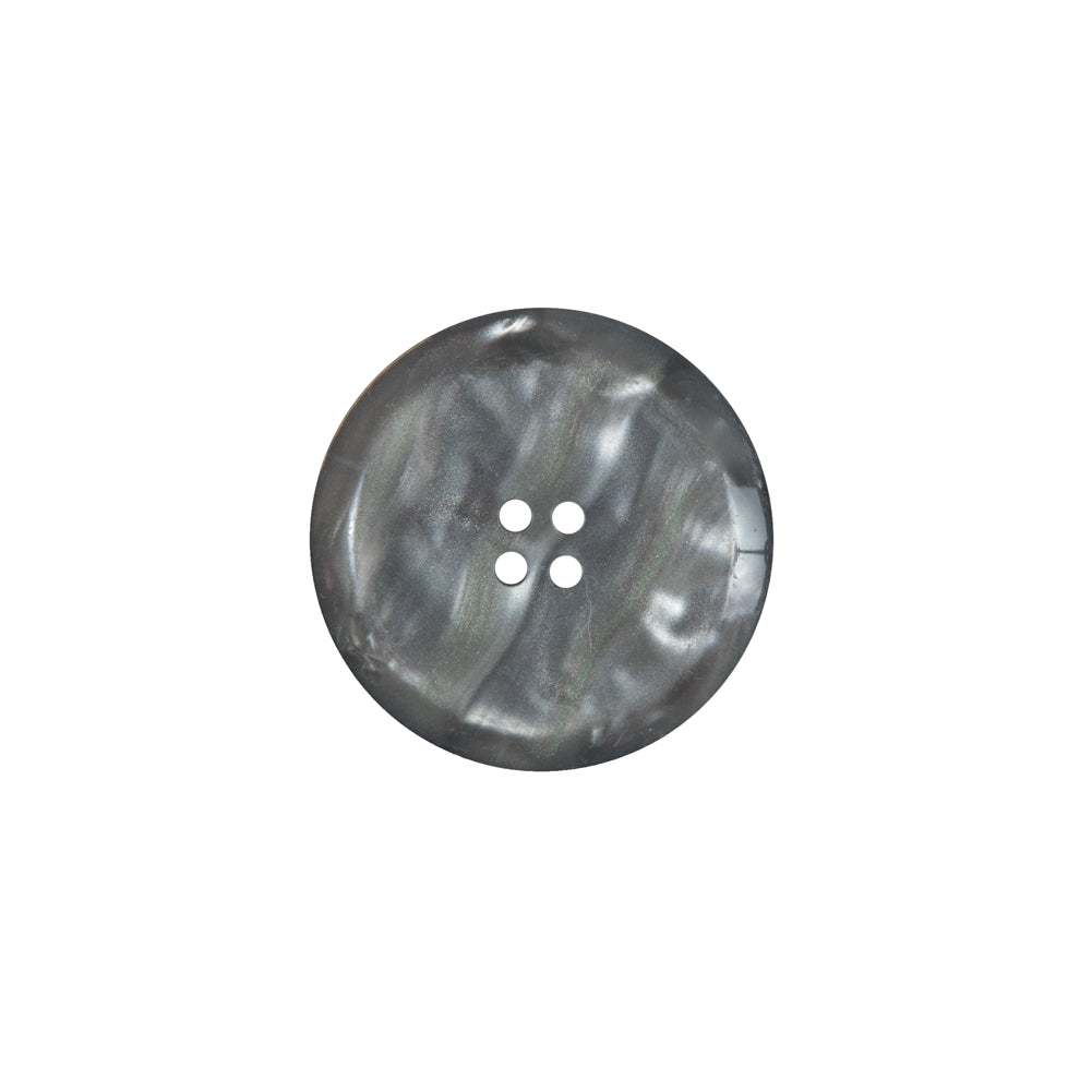 Gray Iridescent Plastic Button - 28L/18mm Detail Gray Iridescent Plastic Button - 28L/18mm Detail