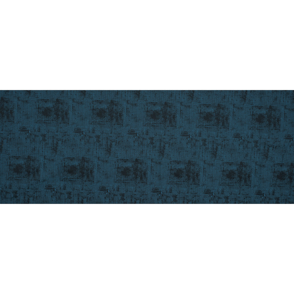 Jay Godfrey Blue Ashes and Black Abstract Stretch Jacquard Full Jay Godfrey Blue Ashes and Black Abstract Stretch Jacquard Full