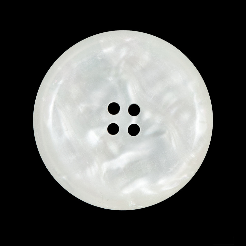 Opal Iridescent 4-Hole Narrow Rim Plastic Button - 44L/28mm Detail Opal Iridescent 4-Hole Narrow Rim Plastic Button - 44L/28mm Detail