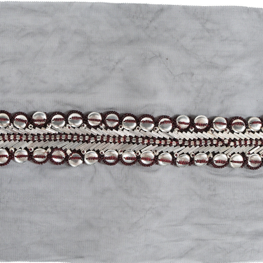 Fancy Beaded Metal Trim - 2.75" Detail Fancy Beaded Metal Trim - 2.75" Detail