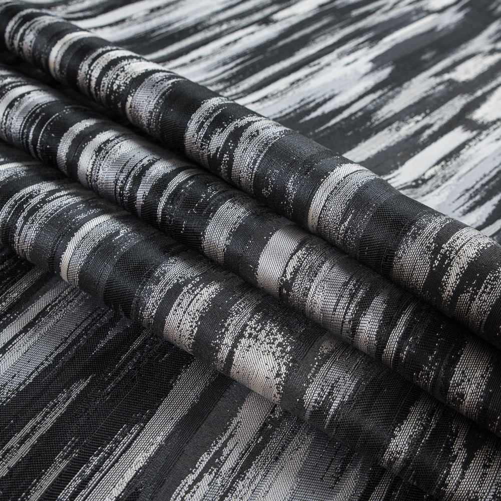 White Sand and Black Abstract Jacquard White Sand and Black Abstract Jacquard