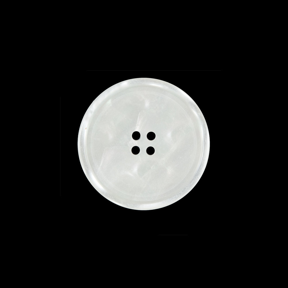 White Iridescent Plastic Button - 32L/20mm White Iridescent Plastic Button - 32L/20mm