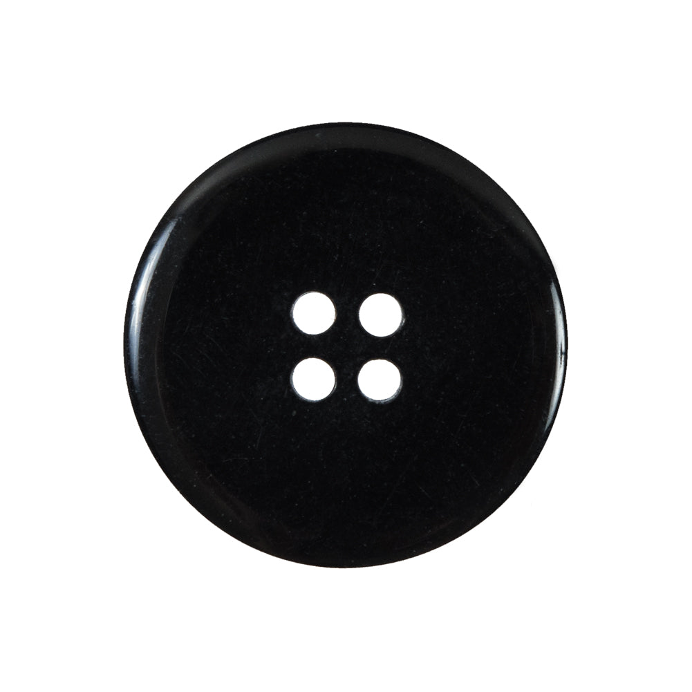 Black 4-Hole Plastic Button - 40L/25mm - Detail