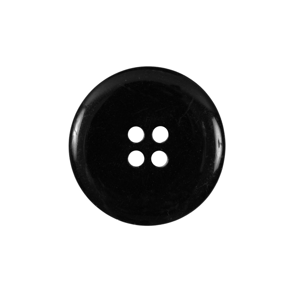Black 4-Hole Plastic Button - 36L/22mm - Detail Black 4-Hole Plastic Button - 36L/22mm - Detail