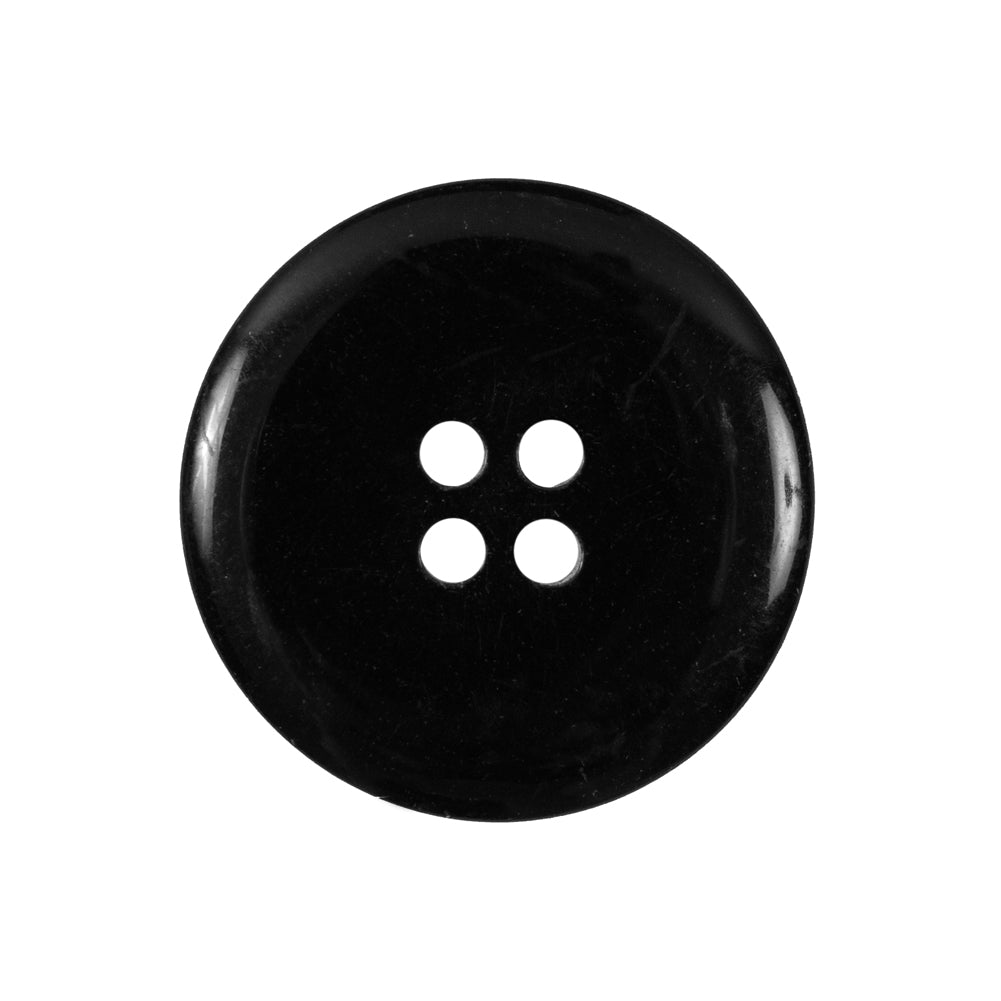Black 4-Hole Plastic Button - 40L/25.5mm Detail Black 4-Hole Plastic Button - 40L/25.5mm Detail