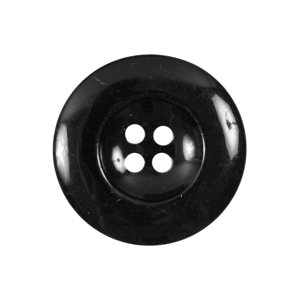 Black 4-Hole Plastic Button - 40L/25.5mm Black 4-Hole Plastic Button - 40L/25.5mm