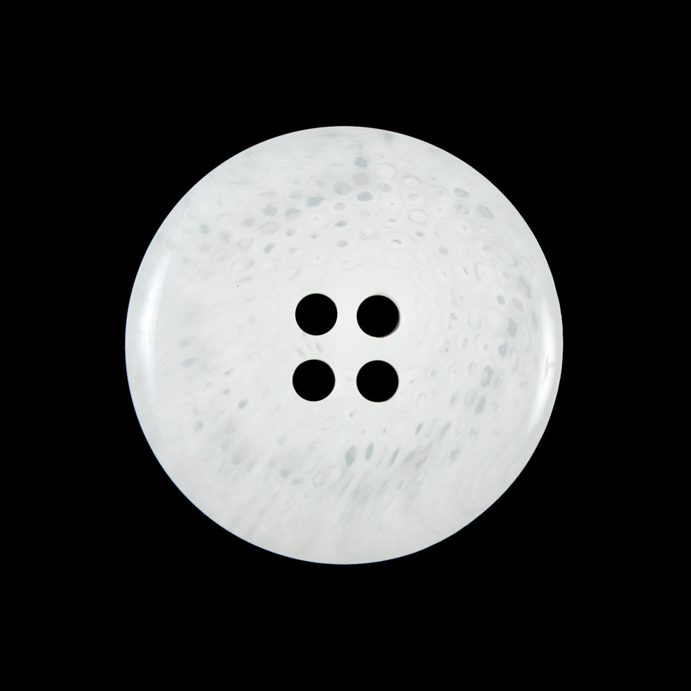 Translucent White 4-Hole Button - 40L/25mm - Detail Translucent White 4-Hole Button - 40L/25mm - Detail