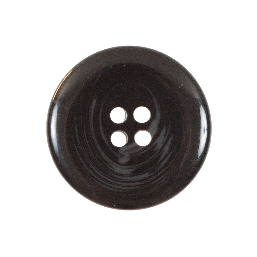 Black and Gray Plastic Button with Dipped Edges - 40L/25.5mm