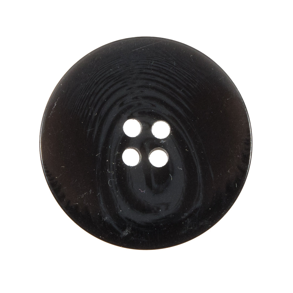 Black and Gray Swirl 4-Hole Plastic Button - 44L/28mm Detail Black and Gray Swirl 4-Hole Plastic Button - 44L/28mm Detail