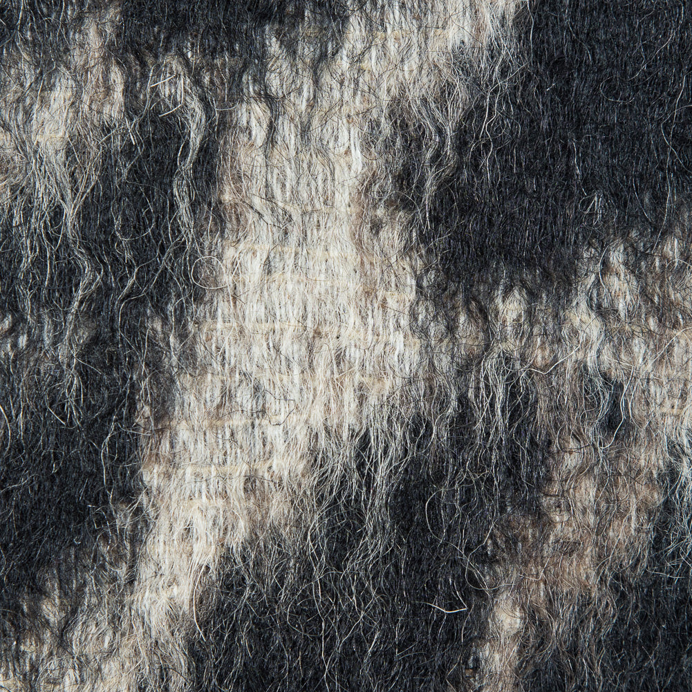 Cavalli Black and Oyster White Animalistic Alpaca Coating - Detail Cavalli Black and Oyster White Animalistic Alpaca Coating - Detail