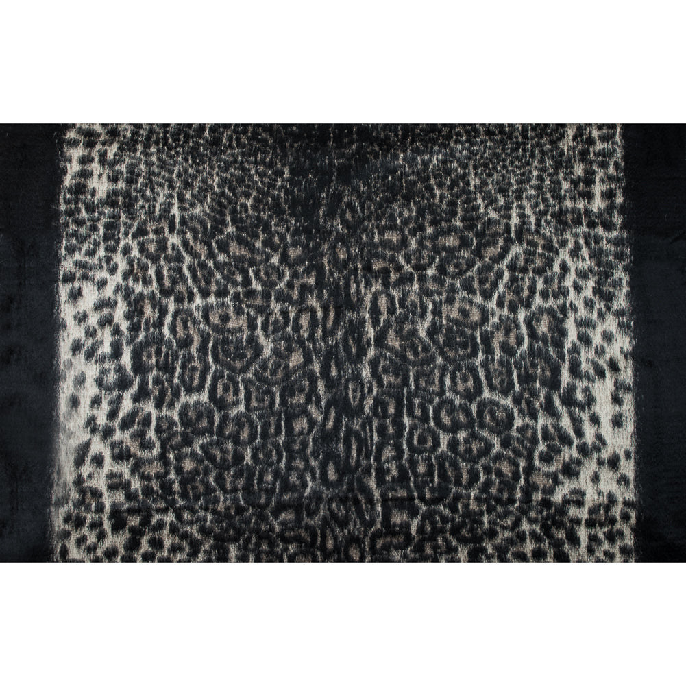 Cavalli Black and Oyster White Animalistic Alpaca Coating - Full Cavalli Black and Oyster White Animalistic Alpaca Coating - Full