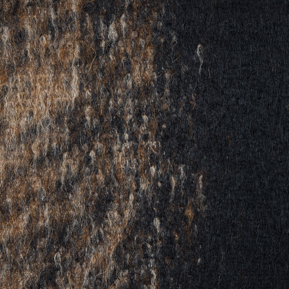 Cavalli Black and Dachshund Brown Alpaca Coating Detail Cavalli Black and Dachshund Brown Alpaca Coating Detail