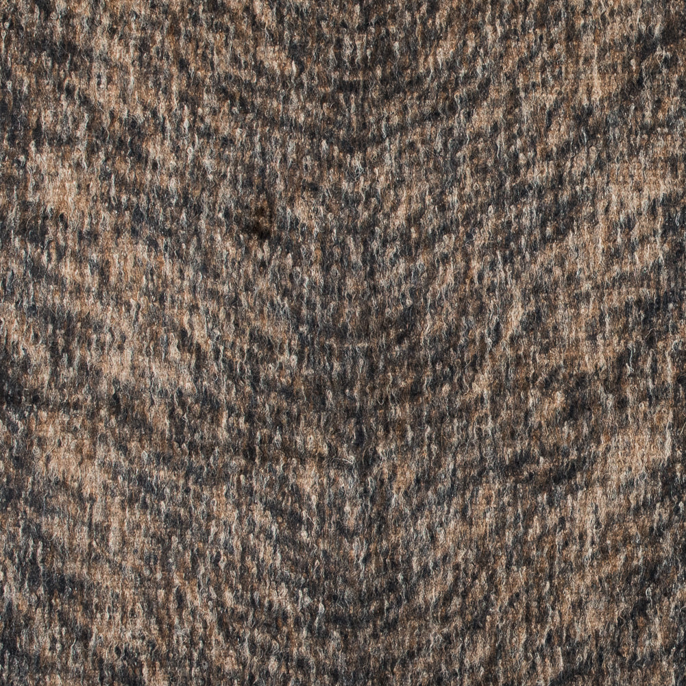 Cavalli Black and Dachshund Brown Alpaca Coating Cavalli Black and Dachshund Brown Alpaca Coating