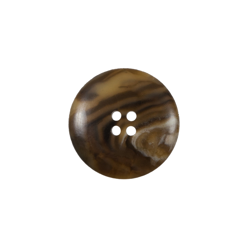 Brown 4-Hole Plastic Button - 30L/19mm Detail Brown 4-Hole Plastic Button - 30L/19mm Detail