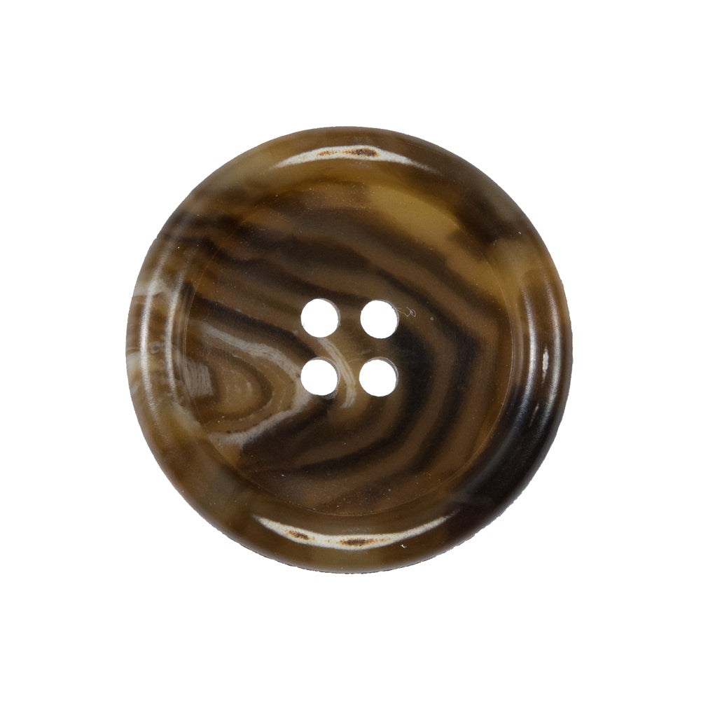Brown 4-Hole Plastic Button - 40L/25.5 Brown 4-Hole Plastic Button - 40L/25.5