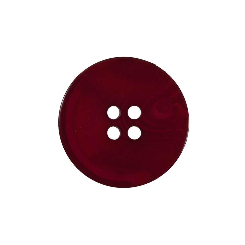 Red Translucent Four-Hole Button - 36L/23mm Detail Red Translucent Four-Hole Button - 36L/23mm Detail
