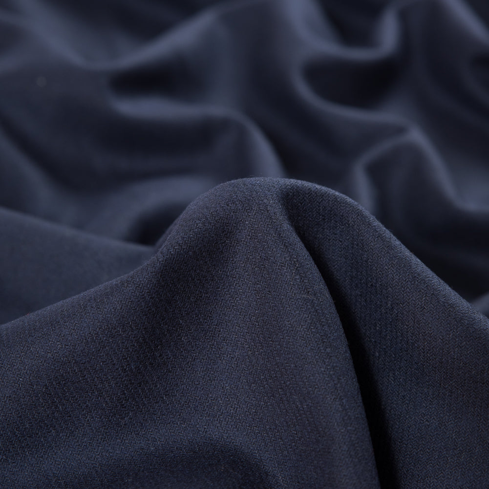 Dark Navy Ultra Soft Wool Twill Detail Dark Navy Ultra Soft Wool Twill Detail