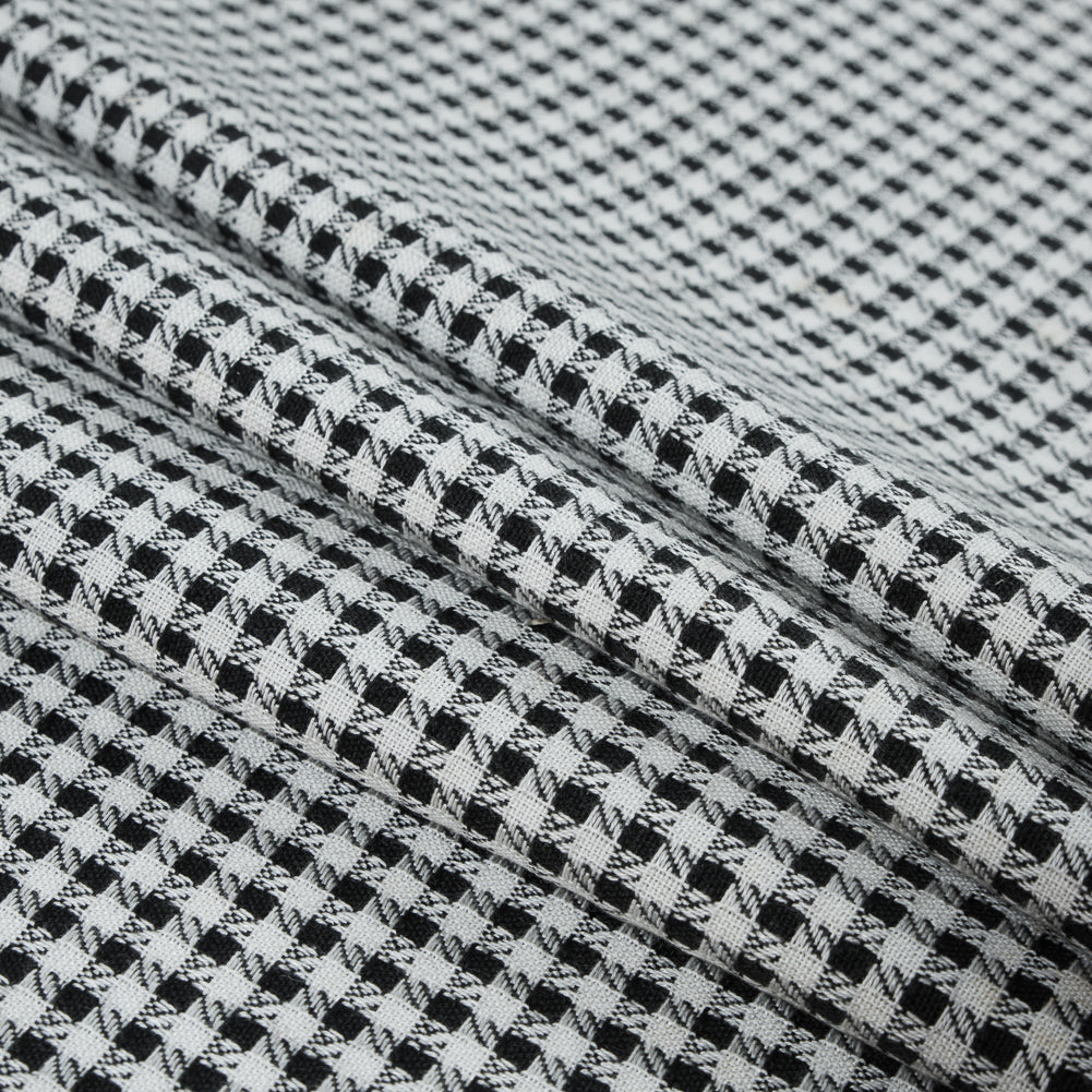 Black and White Double Faced Woven Cotton Blend Folded Black and White Double Faced Woven Cotton Blend Folded