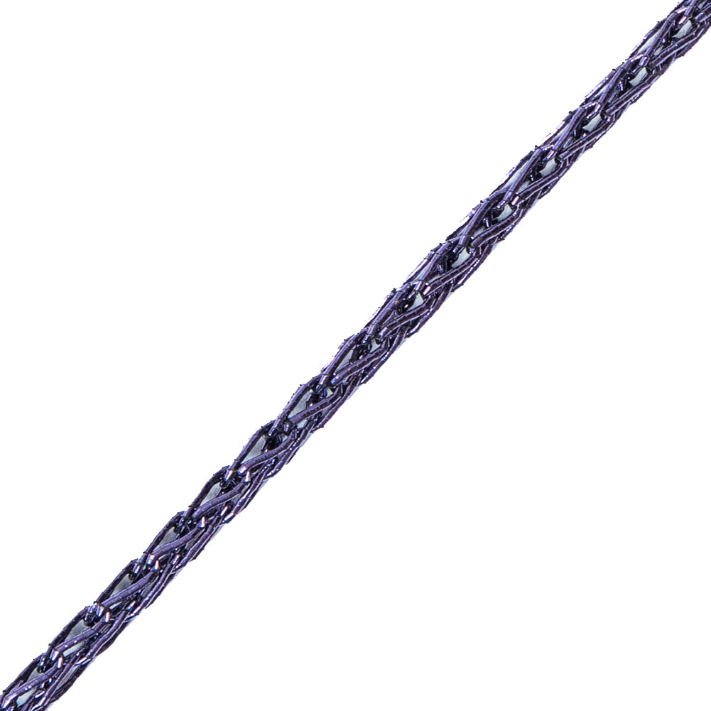 Italian Metallic Indigo Crochet Chain - 0.125" Detail Italian Metallic Indigo Crochet Chain - 0.125" Detail