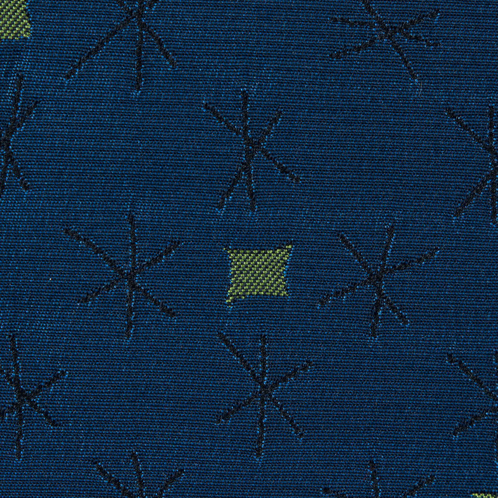 Delft Blue and Green Glow Textural Upholstery Jacquard - Detail Delft Blue and Green Glow Textural Upholstery Jacquard - Detail