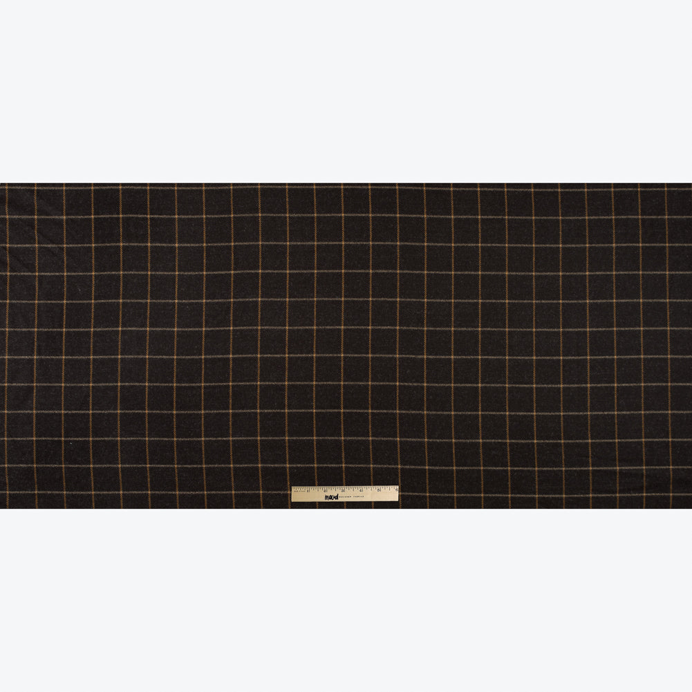 Demitasse Windowpane Check Wool Twill - Folded Demitasse Windowpane Check Wool Twill - Folded