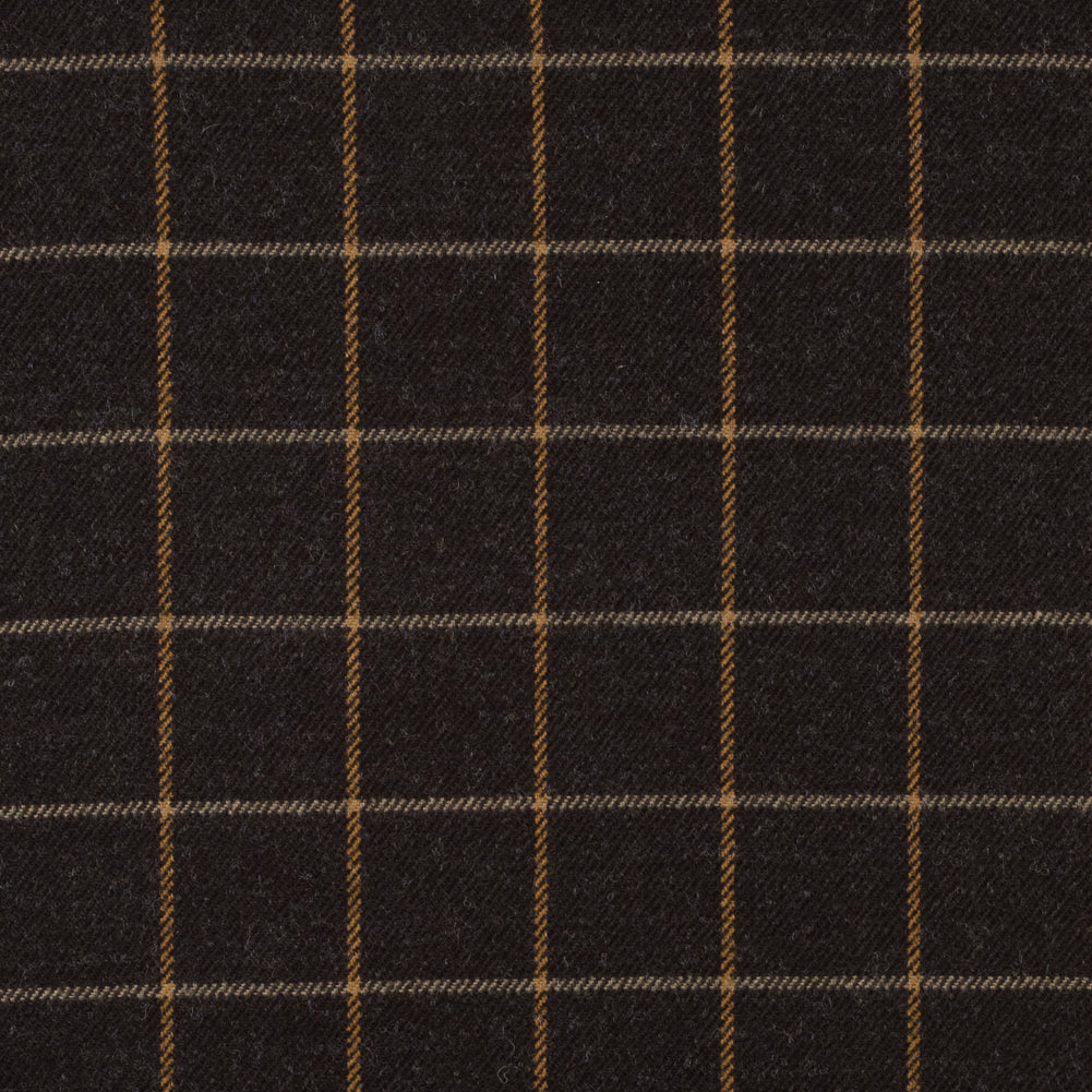 Demitasse Windowpane Check Wool Twill Demitasse Windowpane Check Wool Twill