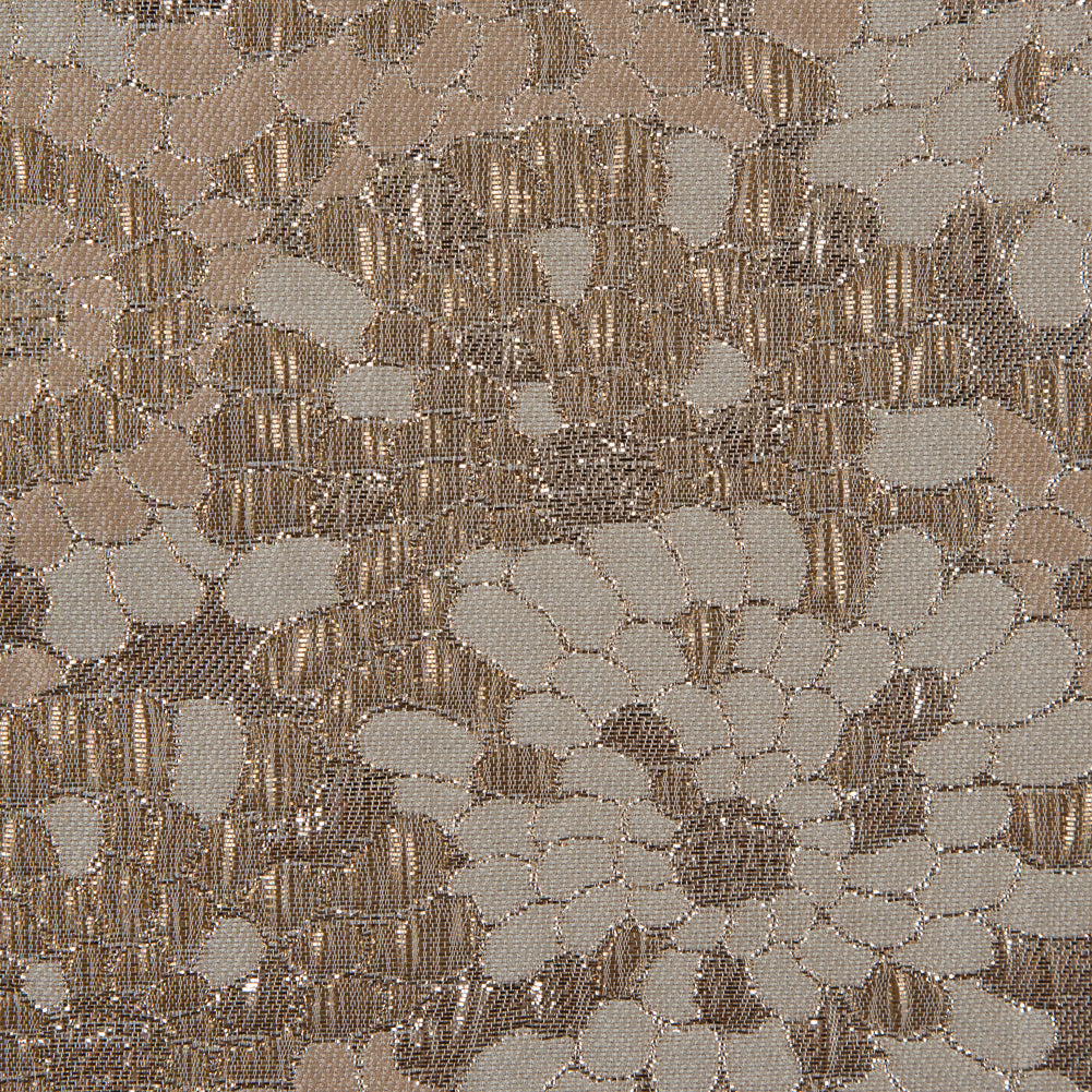 Metallic Gold and Sun Kiss Beige Floral Brocade Full Metallic Gold and Sun Kiss Beige Floral Brocade Full