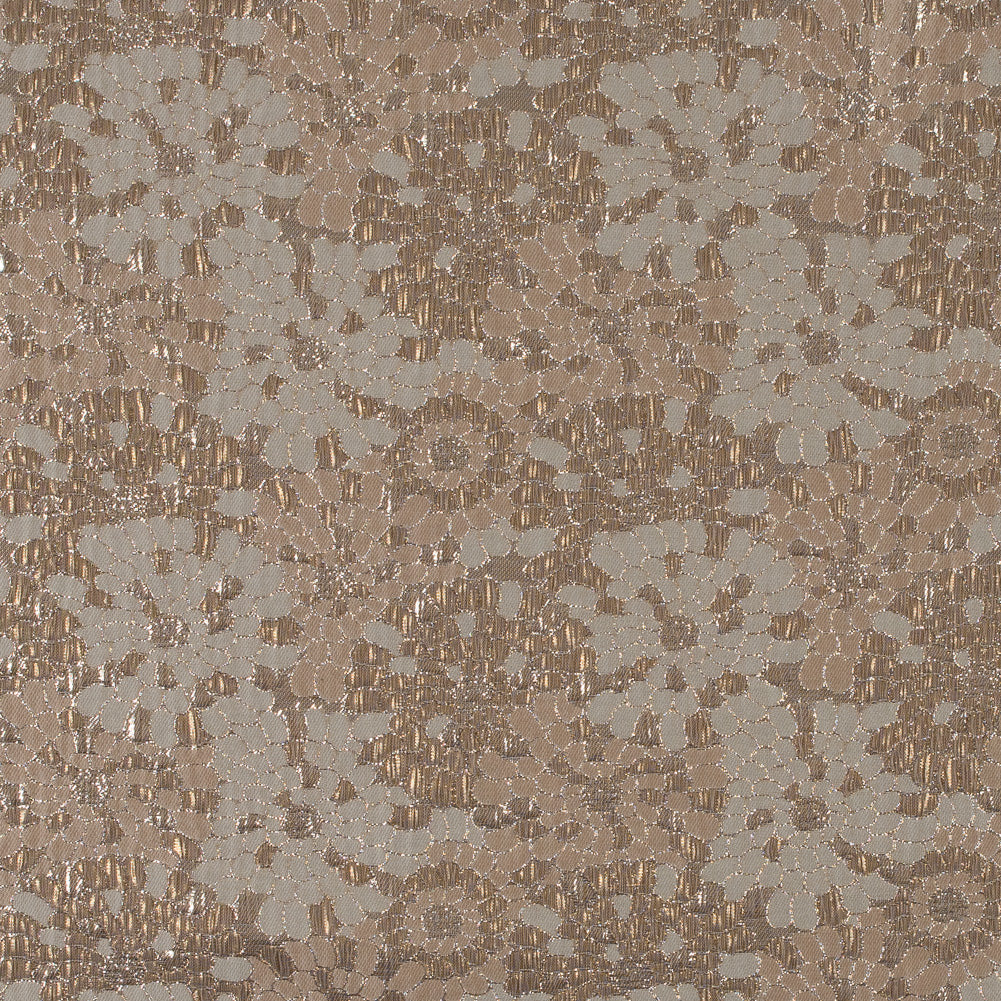 Metallic Gold and Sun Kiss Beige Floral Brocade Metallic Gold and Sun Kiss Beige Floral Brocade