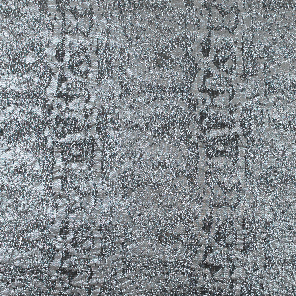 Metallic Silver Abstract Brocade Metallic Silver Abstract Brocade