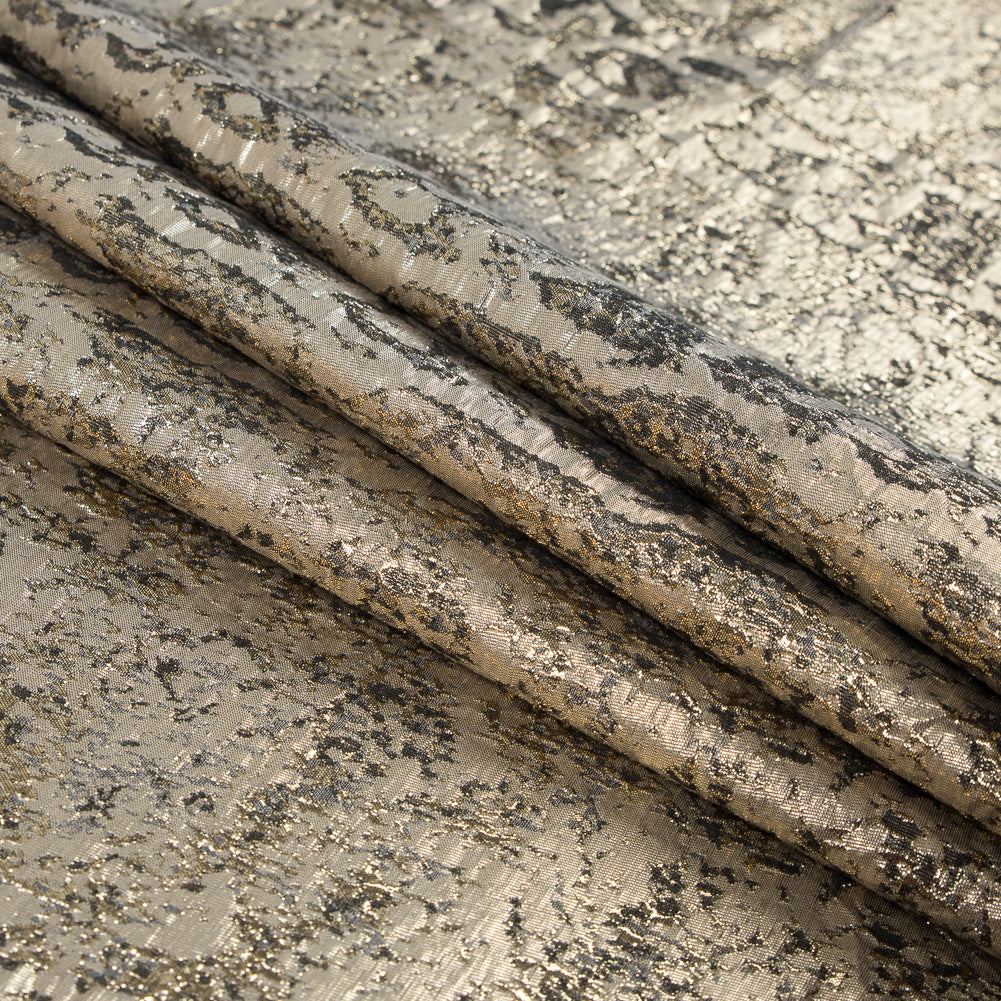 Metallic Gold Abstract Brocade Folded Metallic Gold Abstract Brocade Folded