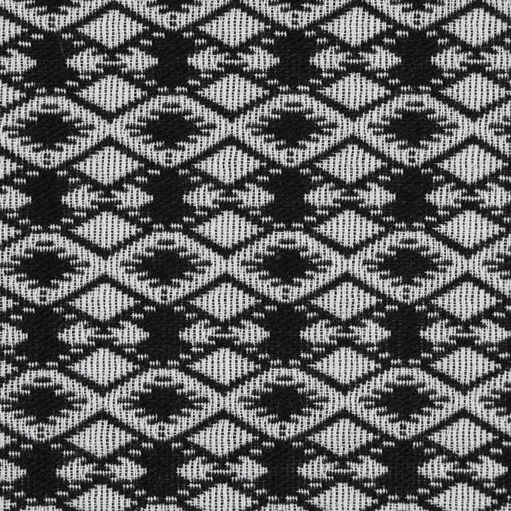 Black and White Diamond Woven Crepe Detail Black and White Diamond Woven Crepe Detail