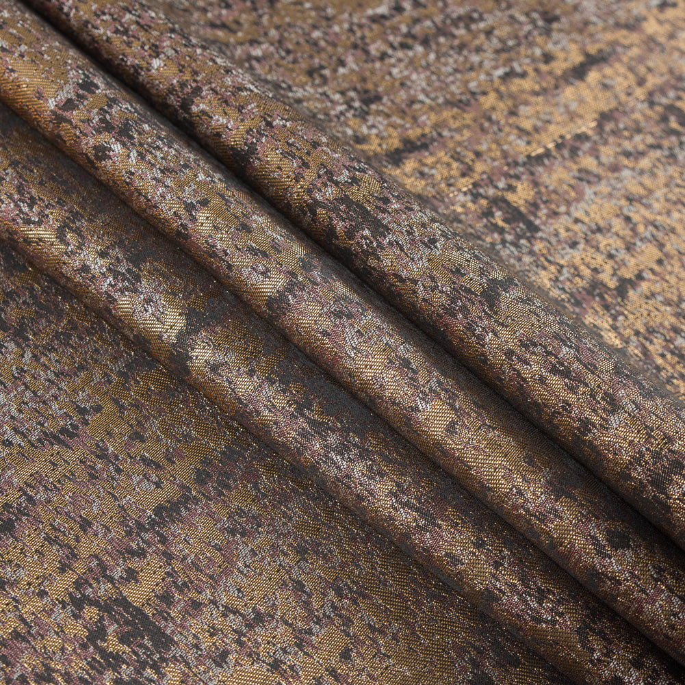 Metallic Gold and Pink Abstract Jacquard Folded Metallic Gold and Pink Abstract Jacquard Folded