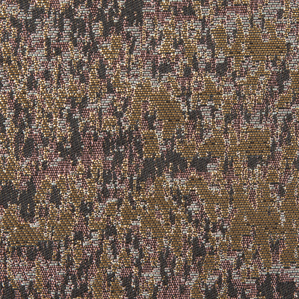 Metallic Gold and Pink Abstract Jacquard Detail Metallic Gold and Pink Abstract Jacquard Detail