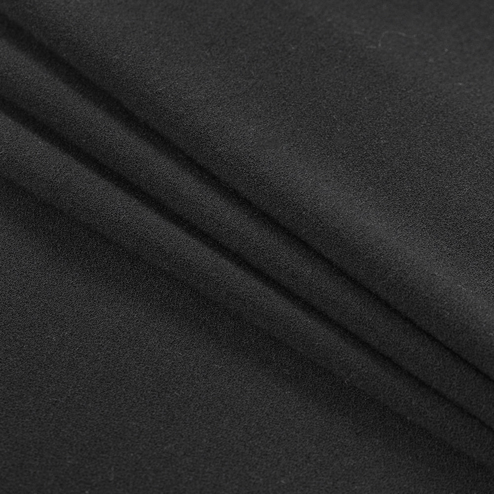 Italian Black Blended Rayon Crepe - Folded Italian Black Blended Rayon Crepe - Folded