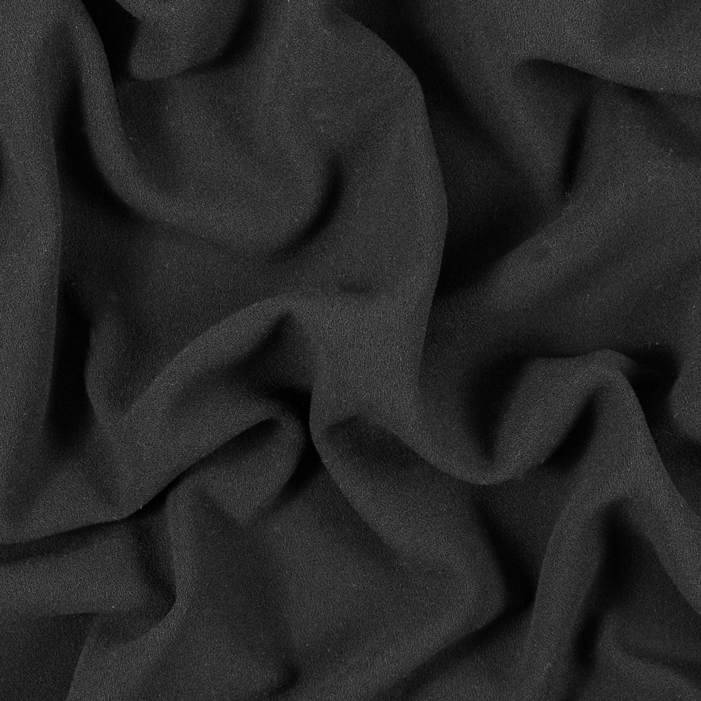 Italian Black Blended Rayon Crepe Italian Black Blended Rayon Crepe