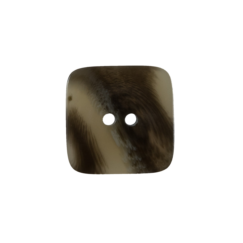 Olive Gray Square Two-Hole Plastic Button - 30L/19mm - Detail Olive Gray Square Two-Hole Plastic Button - 30L/19mm - Detail