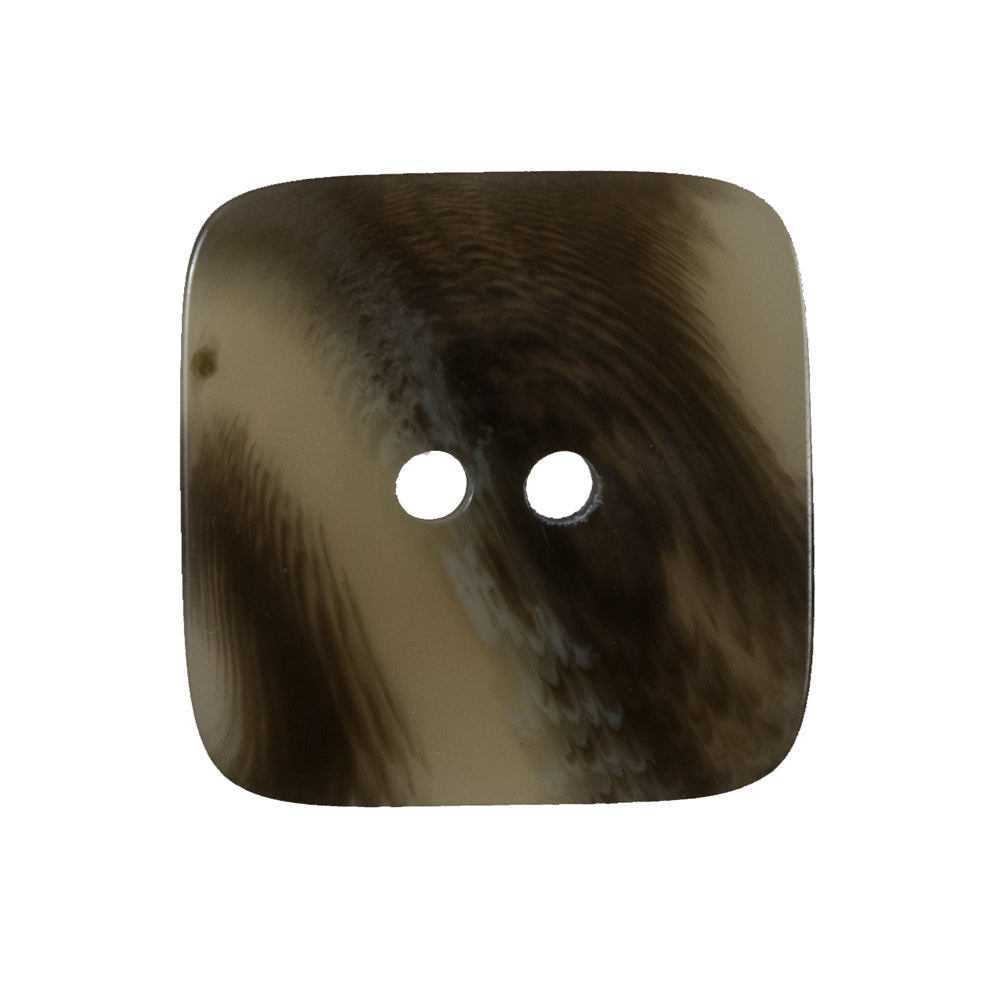 Olive Gray Square Two-Hole Plastic Button - 40L/25mm - Detail Olive Gray Square Two-Hole Plastic Button - 40L/25mm - Detail