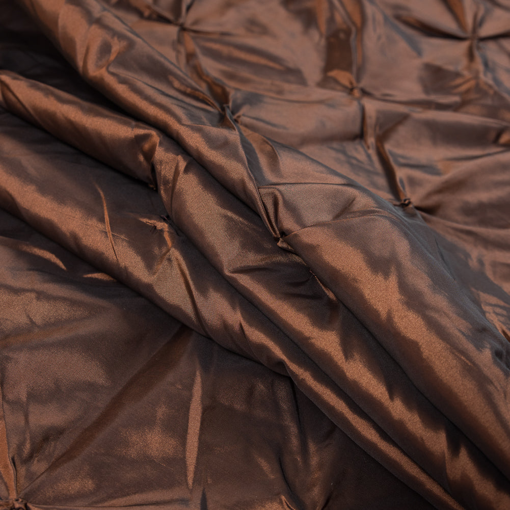 Rust and Black Iridescent Pintucked Taffeta - Folded Rust and Black Iridescent Pintucked Taffeta - Folded
