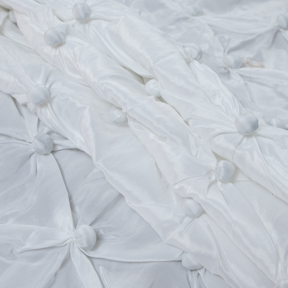 White Button Pintucked Taffeta Folded White Button Pintucked Taffeta Folded