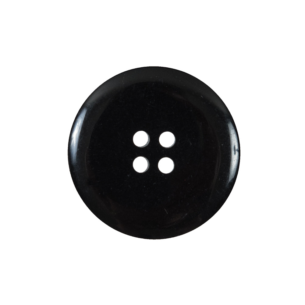 Black 4-Hole Plastic Button - 38L/24mm - Detail Black 4-Hole Plastic Button - 38L/24mm - Detail