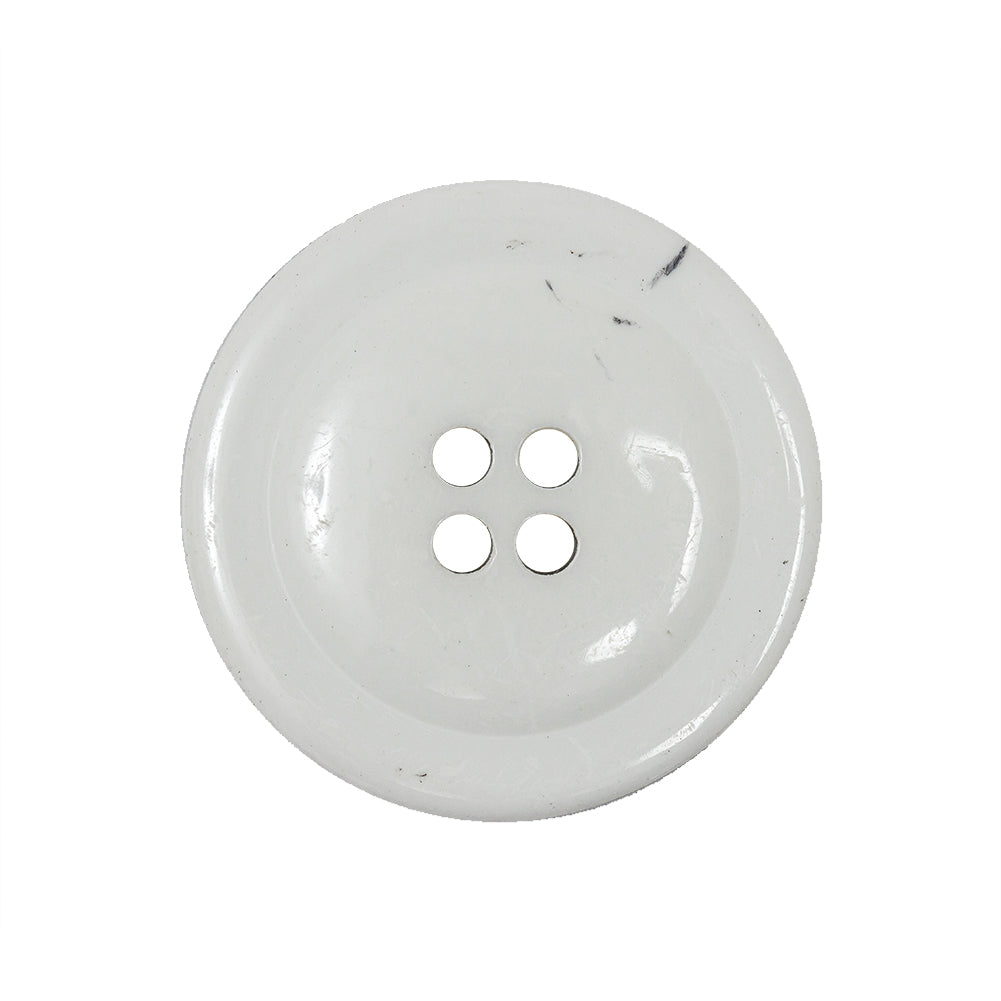 White and Black 4-Hole Plastic Button - 40L/25.5mm Detail White and Black 4-Hole Plastic Button - 40L/25.5mm Detail
