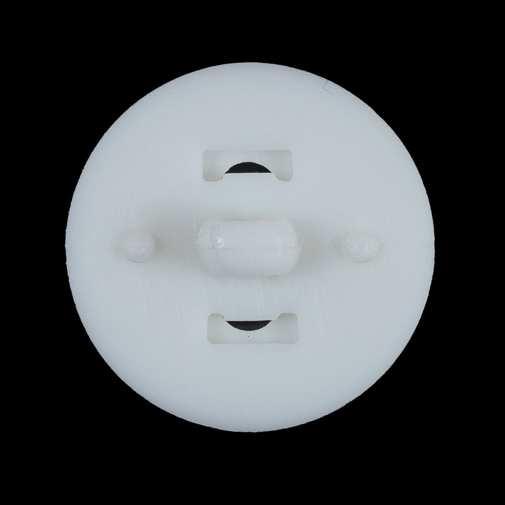 White Textured Shank-Back Button - 45L/28mm - Detail White Textured Shank-Back Button - 45L/28mm - Detail